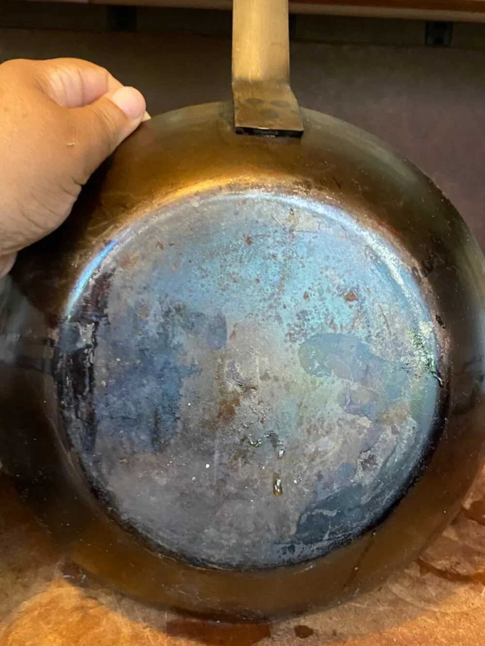 Two (2) Unbranded Carbon Steel French Chef's Skillets Saute Frying Pans